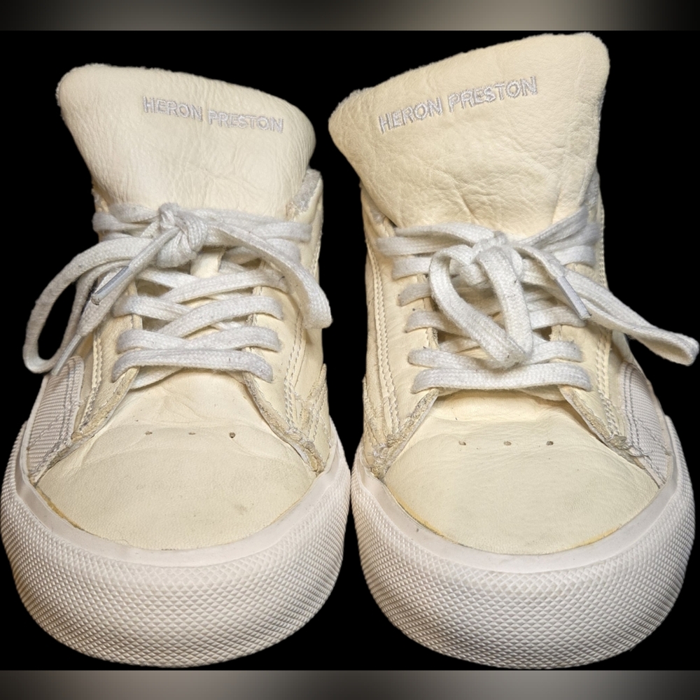 Heron Preston Cream High-Top Sneakers